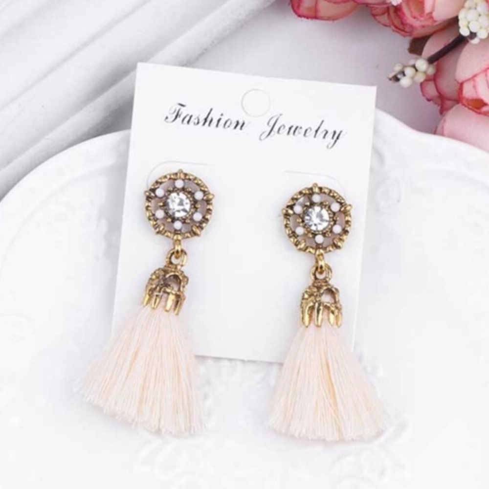 Champagne Tassel Earrings